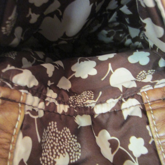 Nine West Vintage American Collection Leather Shoulder Bag Light Brown w/Buckles - Picture 5 of 12